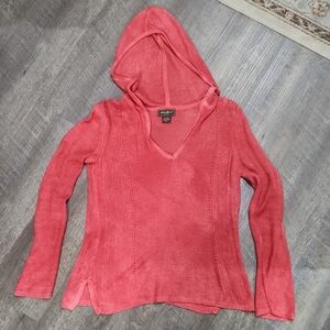 Eddie Bauer Red Linen Hoodie
